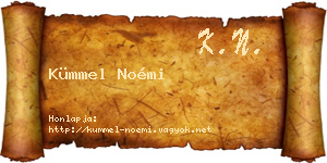 Kümmel Noémi névjegykártya