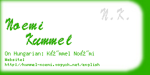 noemi kummel business card